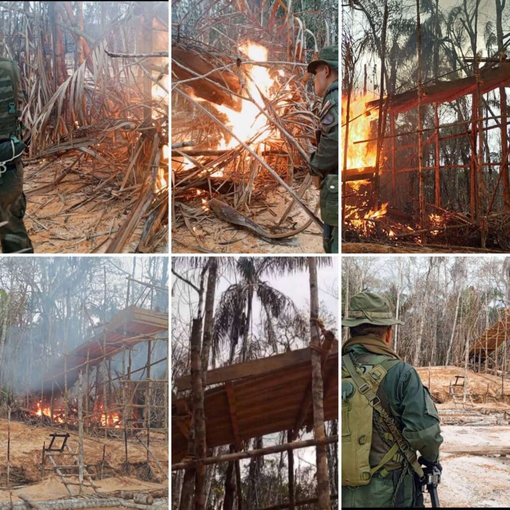 FANB destruyó estructura usada para la minería ilegal en Bolívar