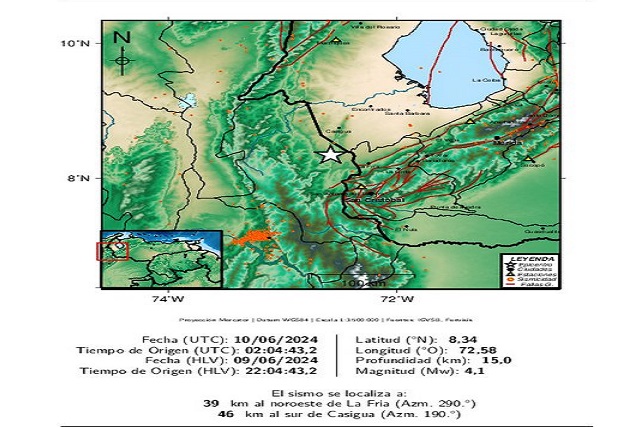 Funvisis reportó temblor en el estado Táchira
