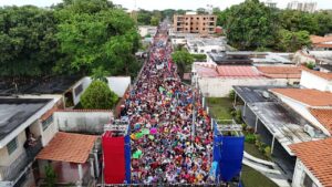 Ni la lluvia paró marcha del chavismo en Portuguesa