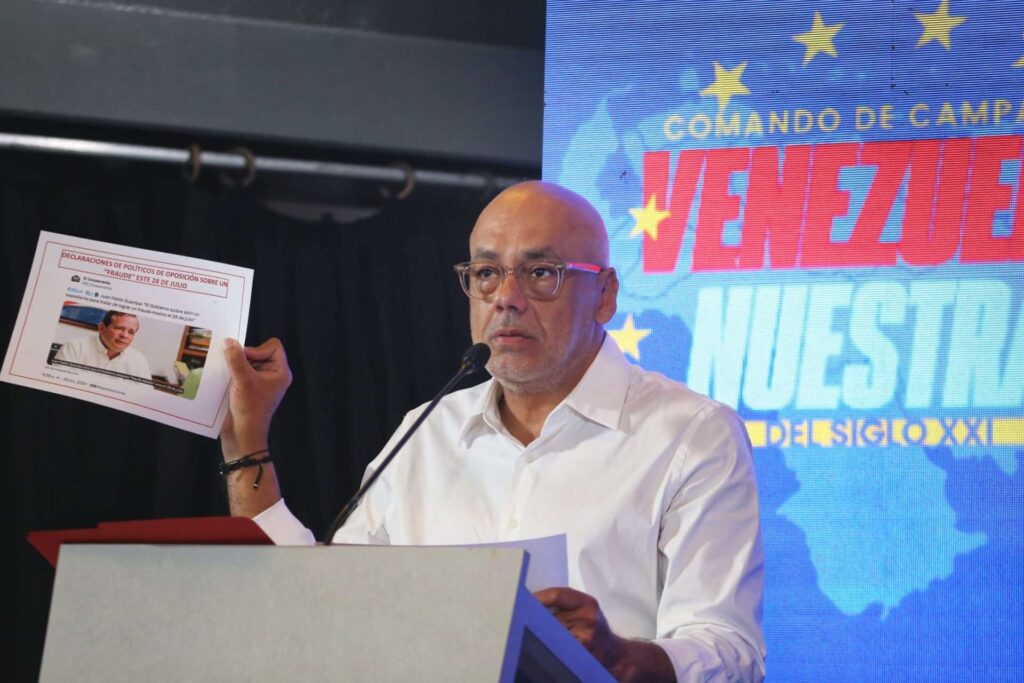 Rodríguez devela plan de la oposición para boicotear el proceso electoral