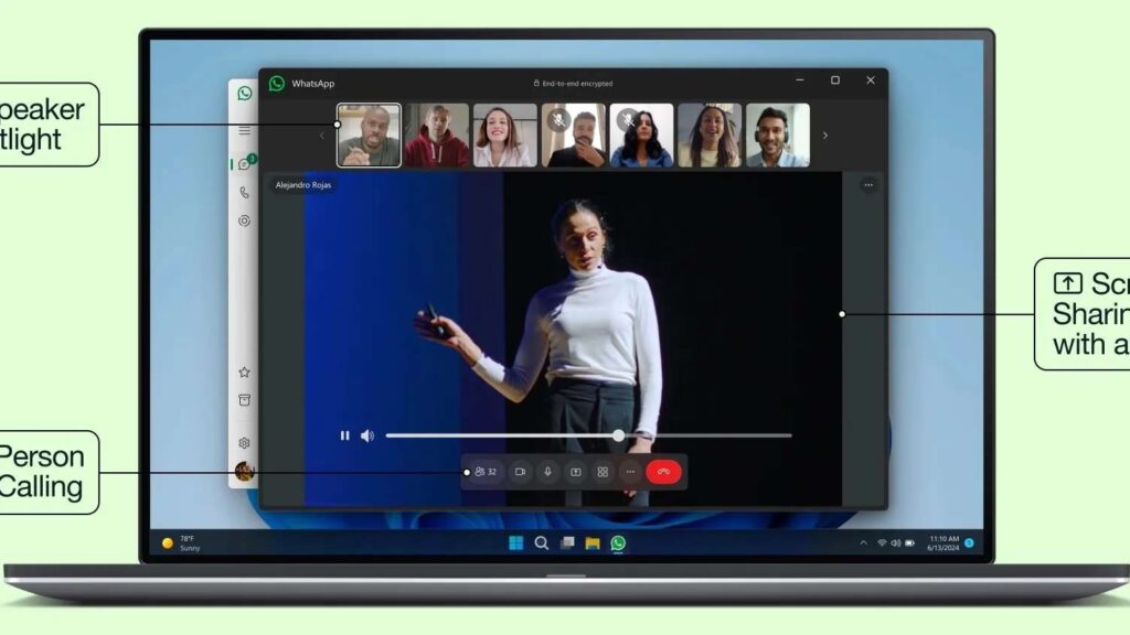WhatsApp añade nuevas funciones para videollamadas