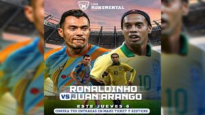 La Liga Monumental se viste de gala para partido entre Ronaldinho y Arango