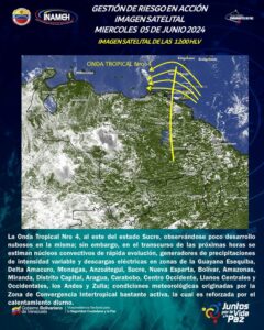 Inameh anuncia la llegada de la cuarta onda tropical este miércoles