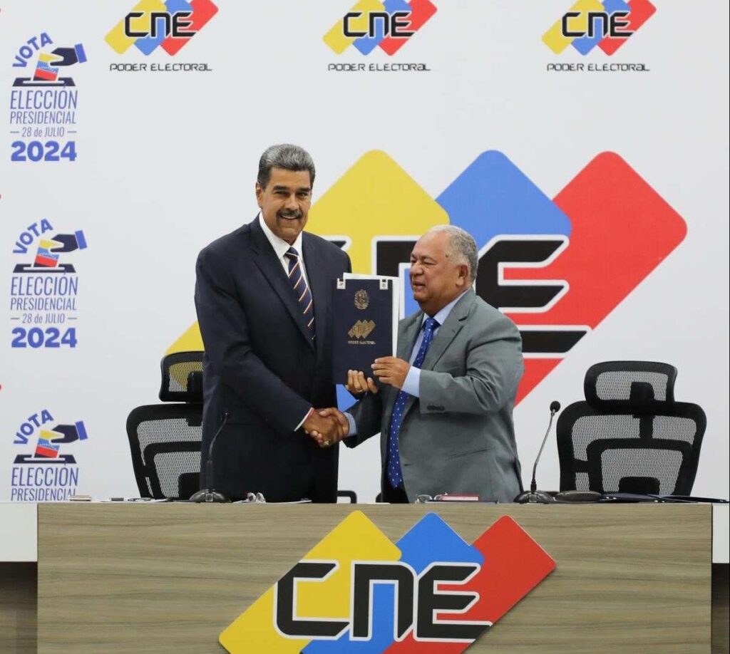 CNE proclamó a Nicolás Maduro como presidente reelecto