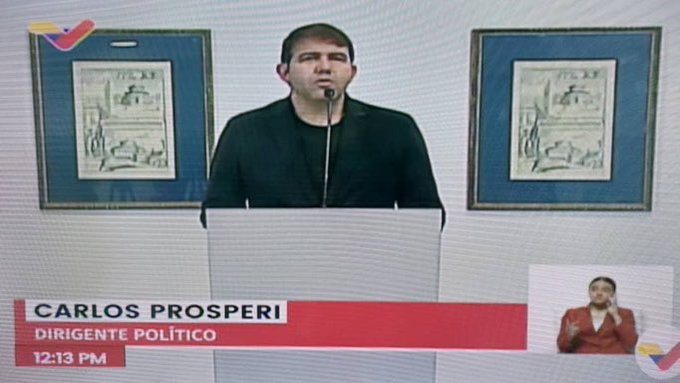 ¡Última hora! Carlos Prosperi se declara independiente y anuncia apoyo a Maduro
