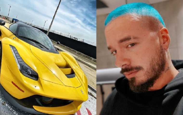 J Balvin prestó su Ferrari a fans que le compraron un café