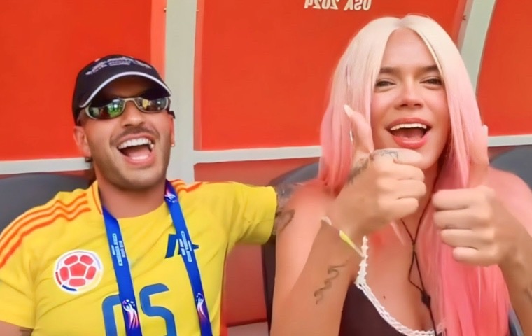 Feid y Karol G derrochan amor en la final de la Copa América 2024