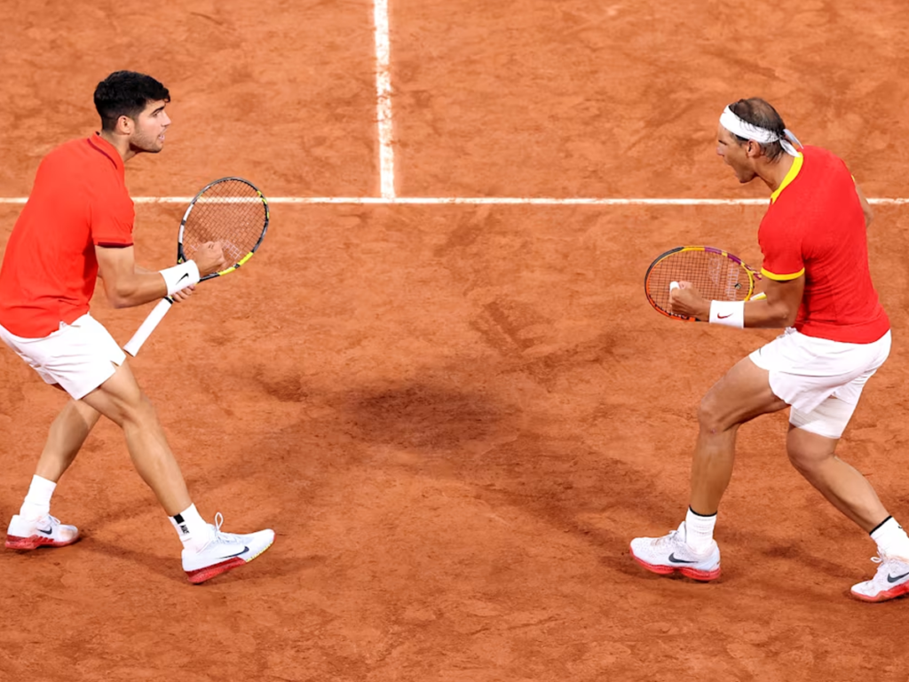 Nadal y Alcaraz se estrenaron con triunfo en dobles