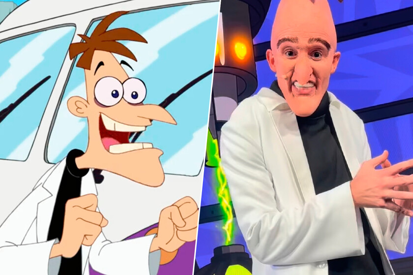 No es una película de terror de serie B. Este es el aspecto en carne y hueso del Dr. Doofenshmirtz de 'Phineas y Ferb' según Disneyland
