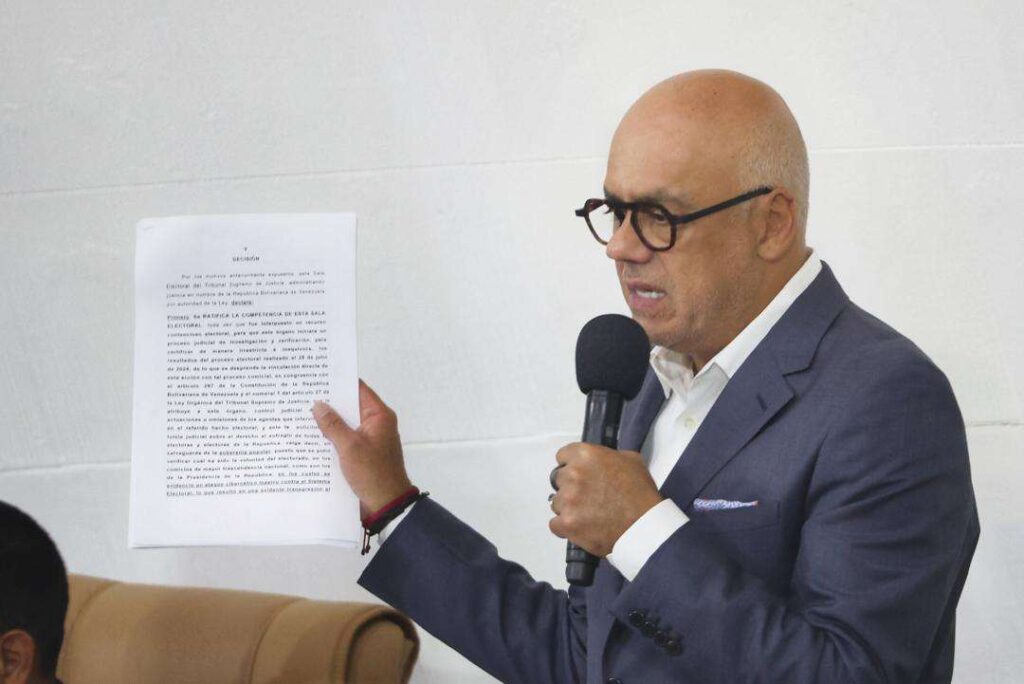 Rodríguez: Quien no acate sentencia del TSJ está fuera del juego democrático