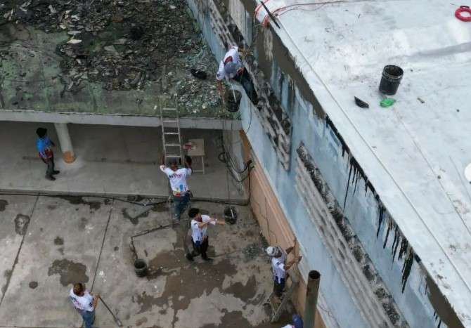 Avanza rehabilitación de U.E.N. “Carlos Delgado Chalbaud” en Coche