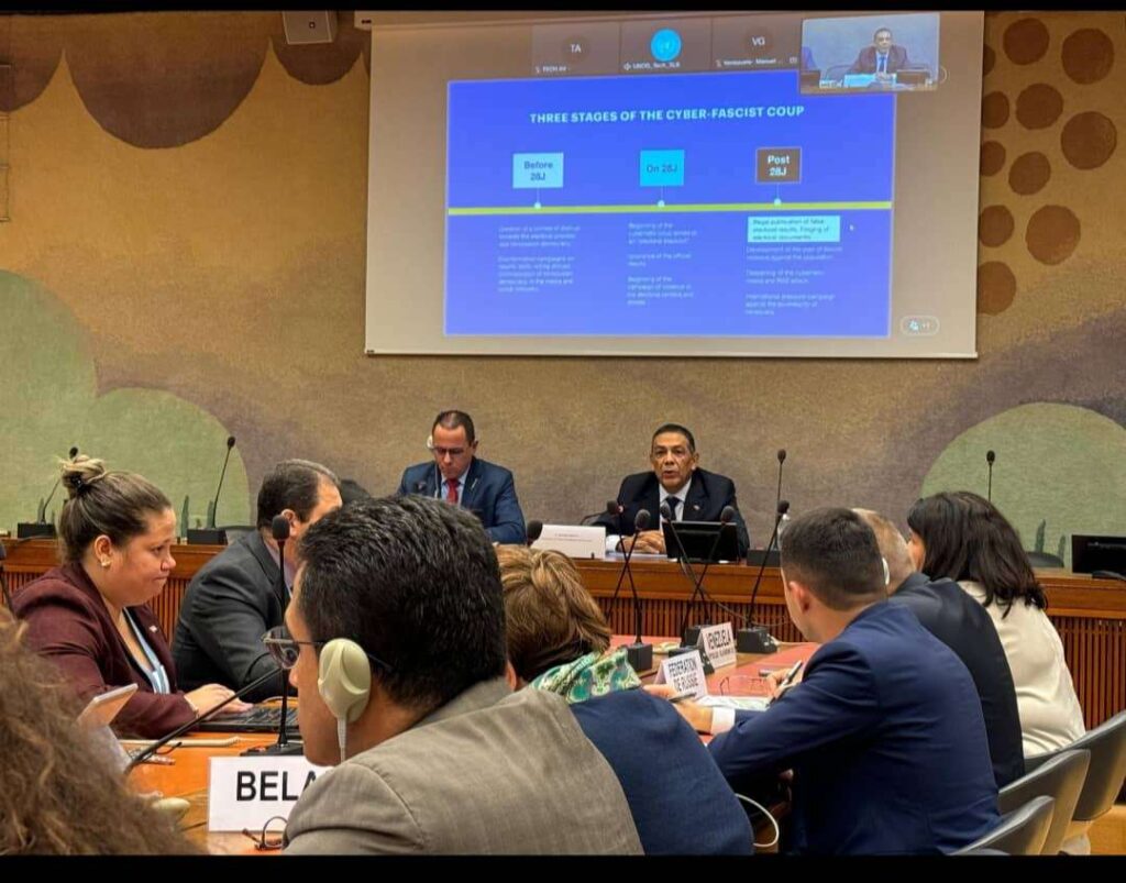 Castillo denunció en Ginebra plan para desestabilizar democracia venezolana