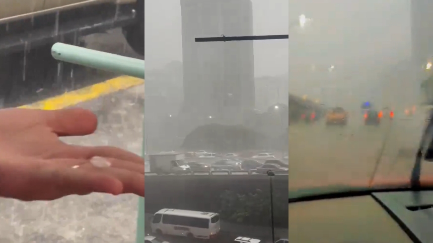 Así fue el inesperado granizo que cayó en Caracas la tarde del 25 de septiembre