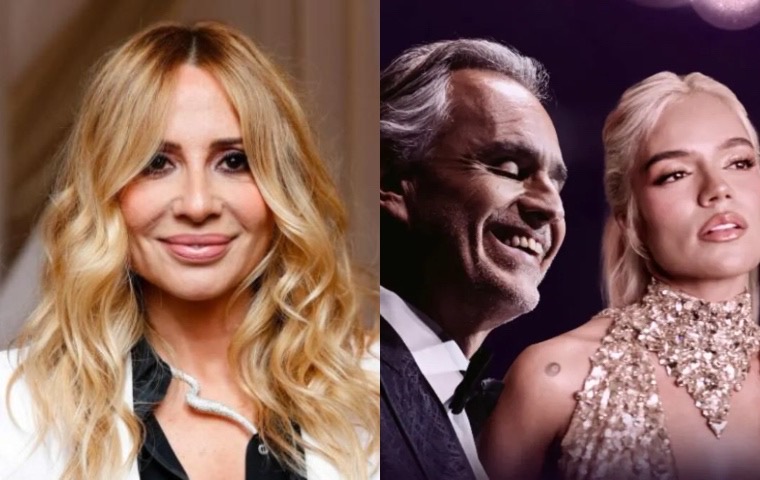 Marta Sánchez reacciona a la nueva versión de “Vivo por ella” de Karol G y Andrea Bocelli