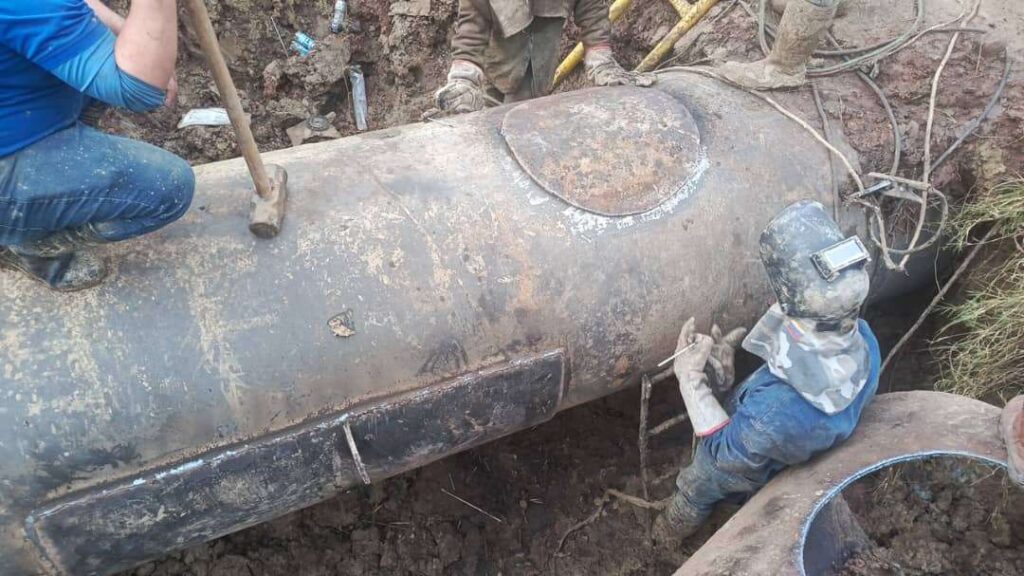 Reparan en tiempo récord tubería de 40 pulgadas en sector de Táchira