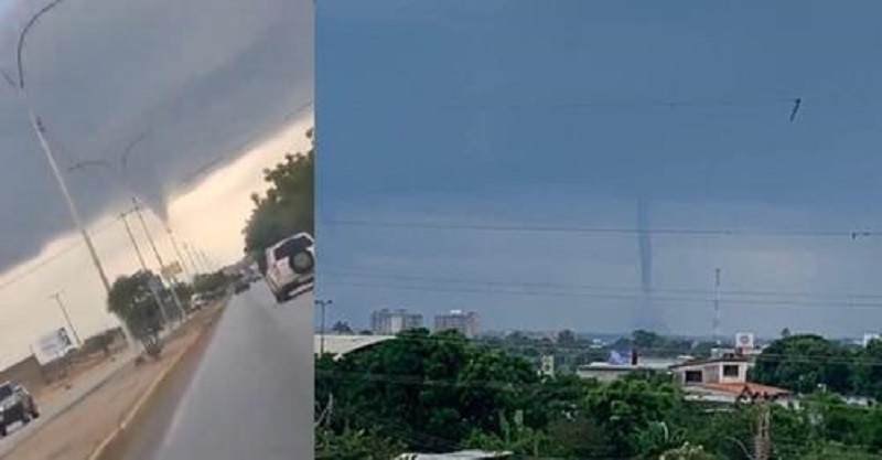 Tromba marina causó destrozos en Nueva Esparta