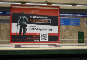 Campaña española sobre la colonización indigna a América Latina