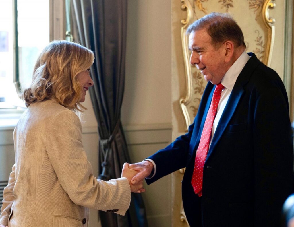 Edmundo González se reunió con la primera ministra de Italia