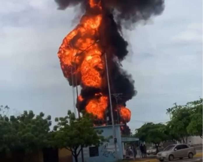 21 heridos dejó un segundo incendio en el patio de tanques La Salina en Cabimas
