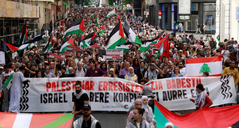 Manifestaciones en todo el mundo en apoyo a los palestinos al cumplirse un año de la guerra en Gaza