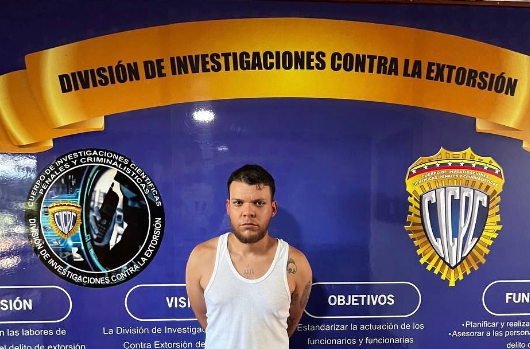 Capturado extorsionador conocido como el «Paiva Guarenas»