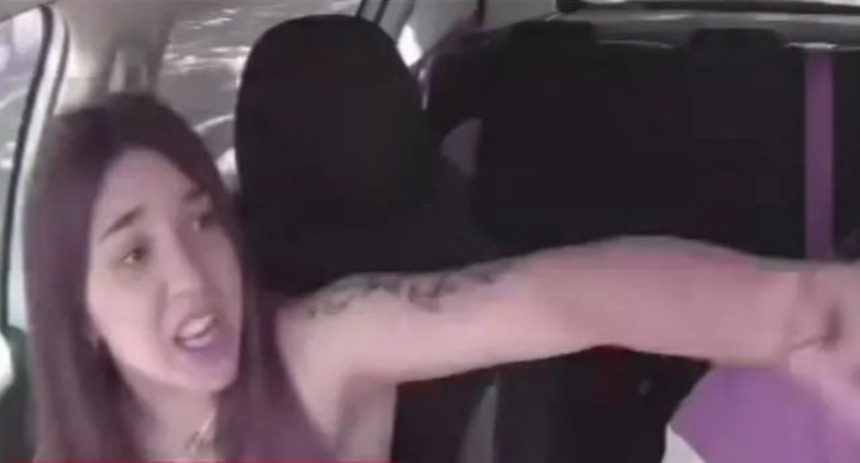 Chilena agredió a conductor venezolano y todo quedó grabado