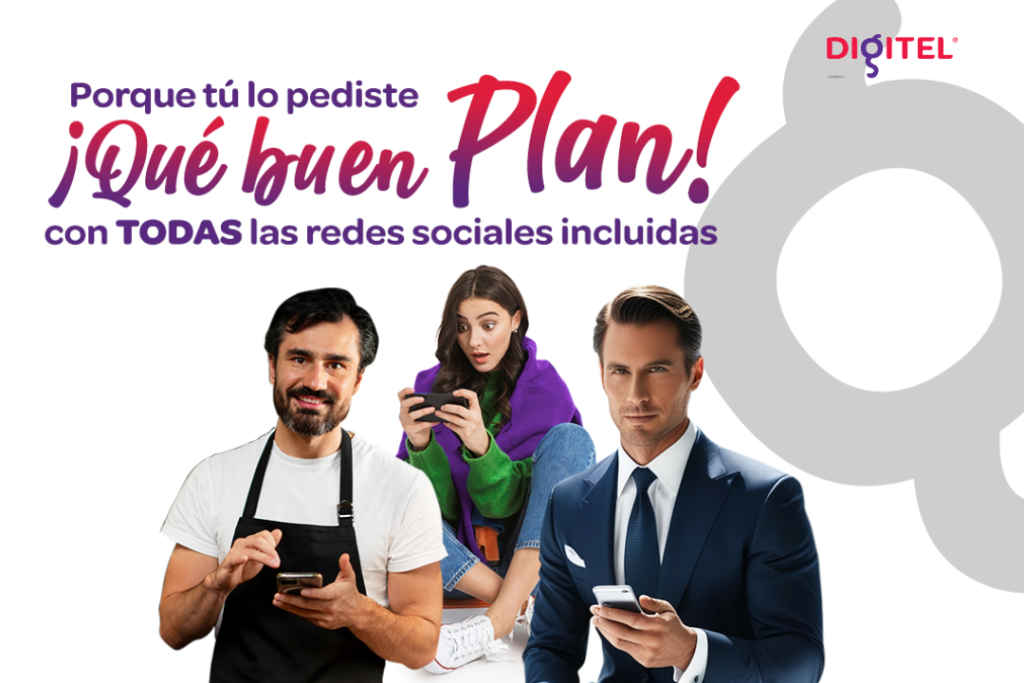 Digitel incluye todas las redes sociales en sus Planes Inteligente Plus