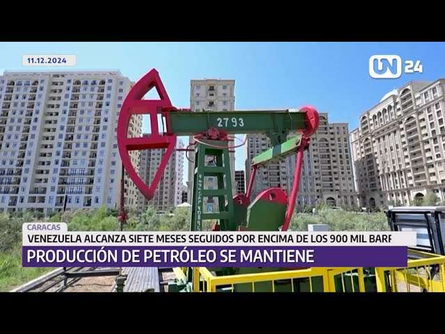 Producción de crudo venezolano sigue arriba de los 900 mil barriles diarios en noviembre