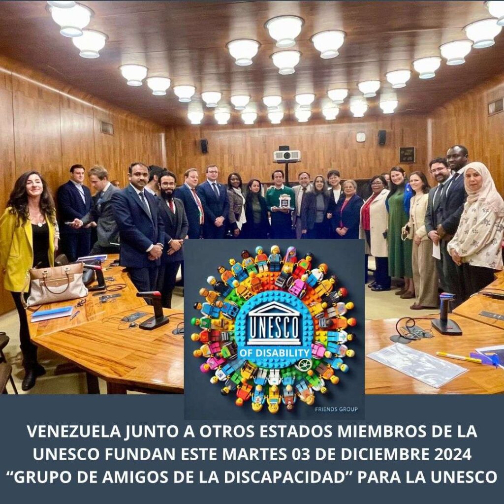 Venezuela funda Grupo de Amigos de la Discapacidad en la Unesco
