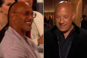 Vin Diesel y Dwayne Johnson, cara a cara en el momento más incómodo de los Globos de Oro