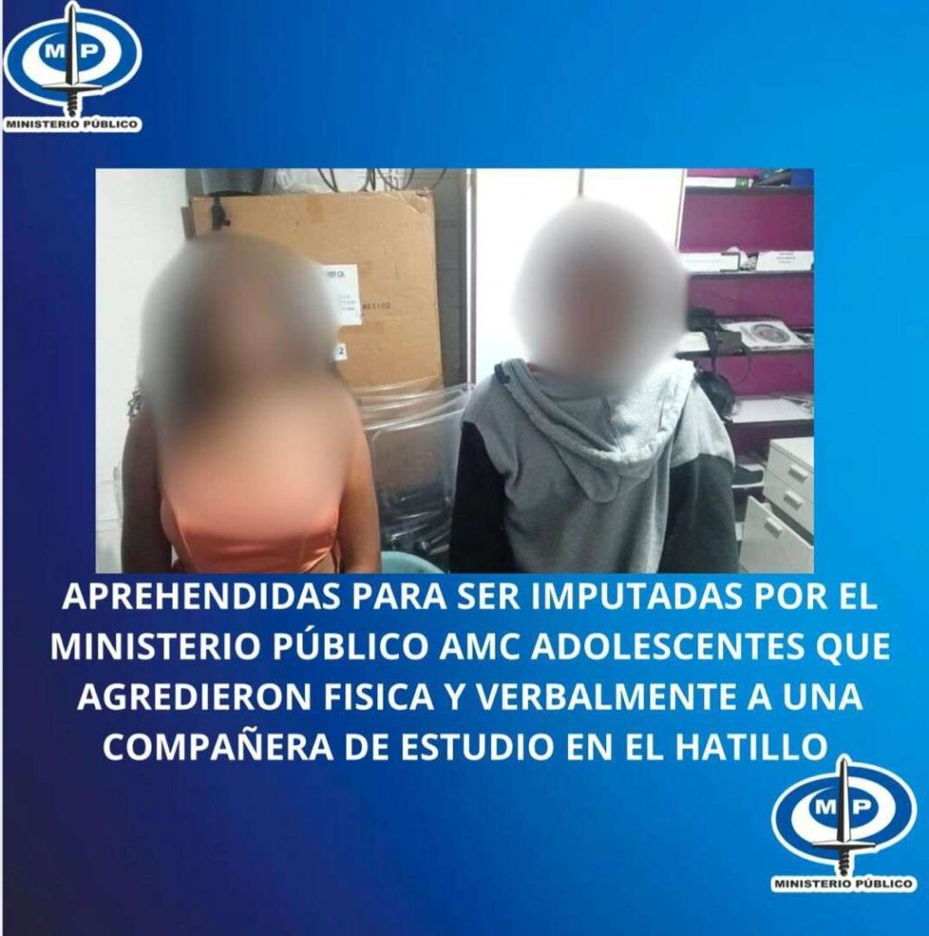 Detenidas jóvenes agresoras de una escolar de 13 años en El Hatillo