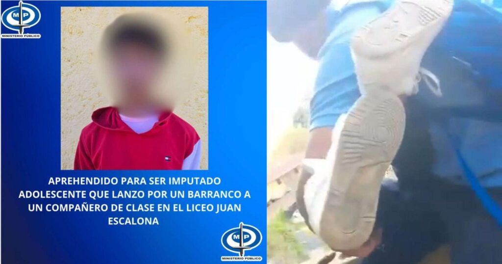 Detenido joven que lanzó a estudiante del liceo Juan José de Escalona por un barranco