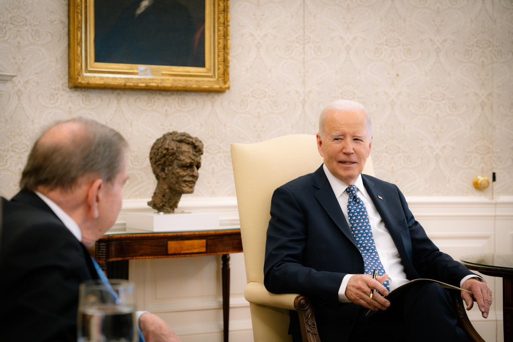Así fue la reunión de Edmundo González con Biden en la Casa Blanca