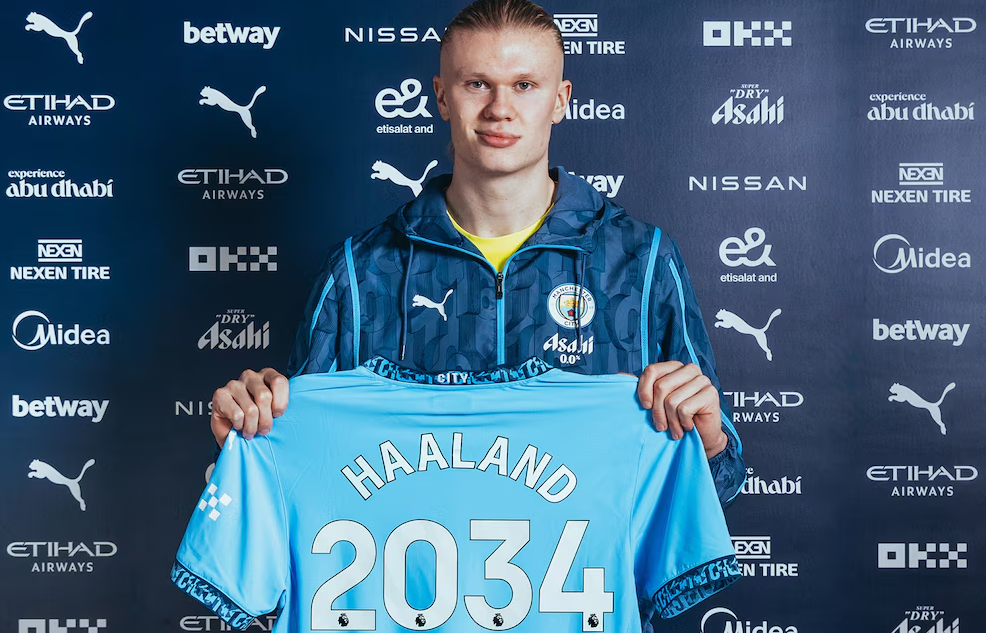 Haaland renovó hasta 2034 con Manchester City y firmó uno de los contratos más lucrativos de la historia