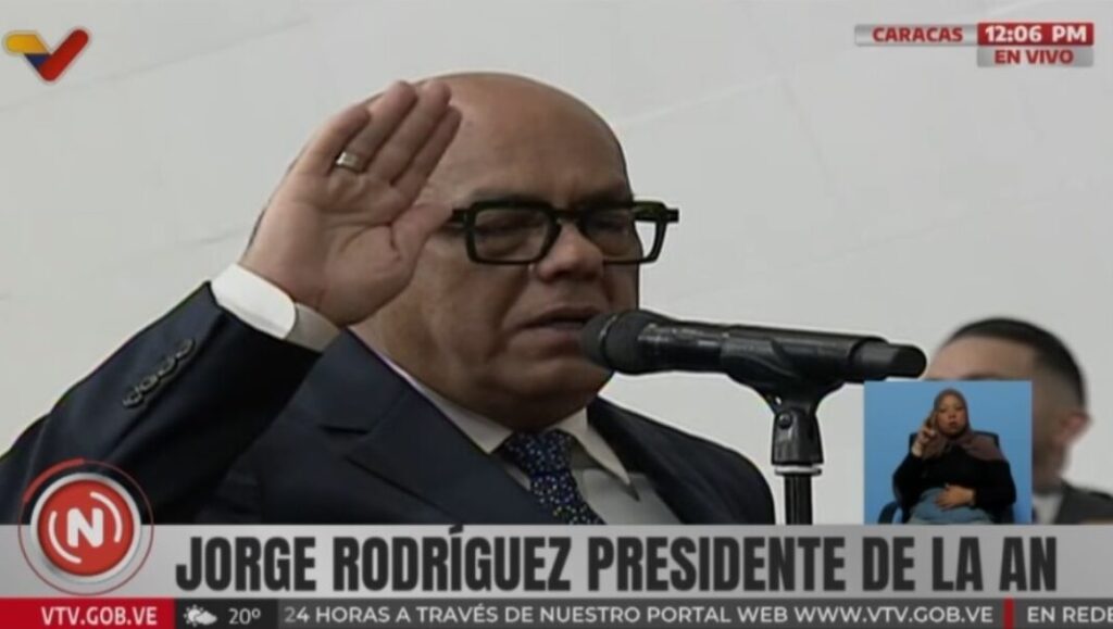 La Asamblea Nacional ratificó a Jorge Rodríguez como presidente para el período legislativo 2025-2026