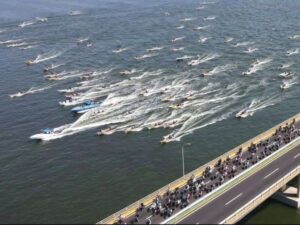 Motorizados y pescadores zulianos en apoyo a Maduro