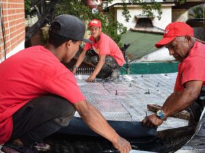 Repararon techos de viviendas en El Recreo