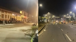 Fuerte explosión en Cúcuta:Vuelan peaje que conecta con puente internacional Simón Bolívar