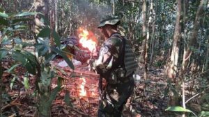Fanb destruye campamento minero ilegal en el Alto Orinoco