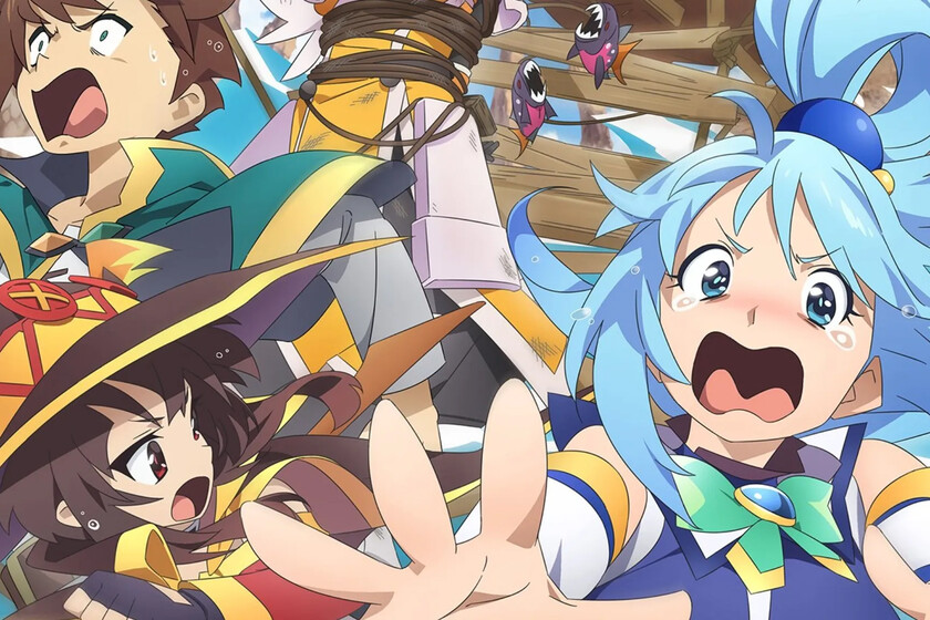 Buenas noticias para los fans de 'KonoSuba!'. Netflix tira la casa por la ventana y fija la fecha de estreno de la temporada 3, la película y el spin-off del anime isekai