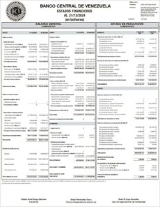 Banco Central de Venezuela Estados Financieros al 31/12/2024