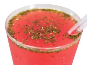 Jugo de patilla y hierbabuena