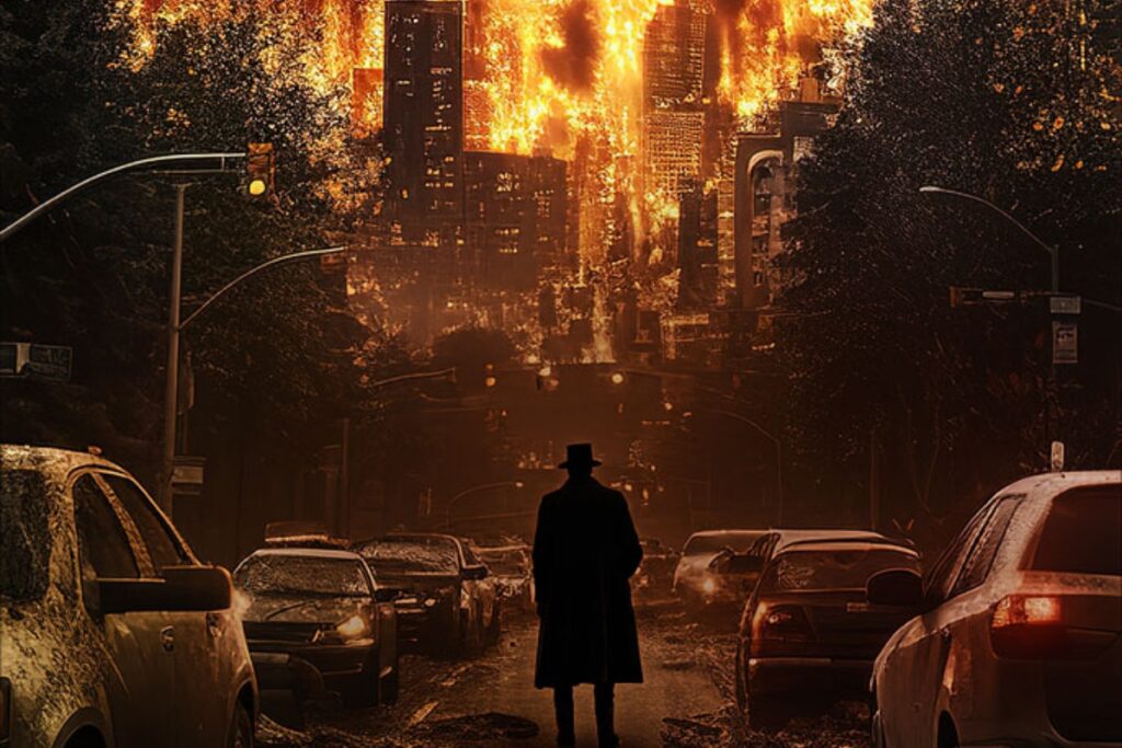 acción, corrupción y poder en una ciudad en ruinas