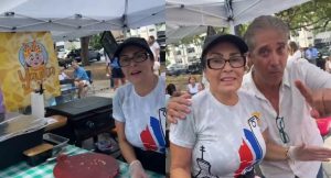 Guillermo Dávila sorprendió a Alba Roversi con una visita en su arepera y alborotó las redes