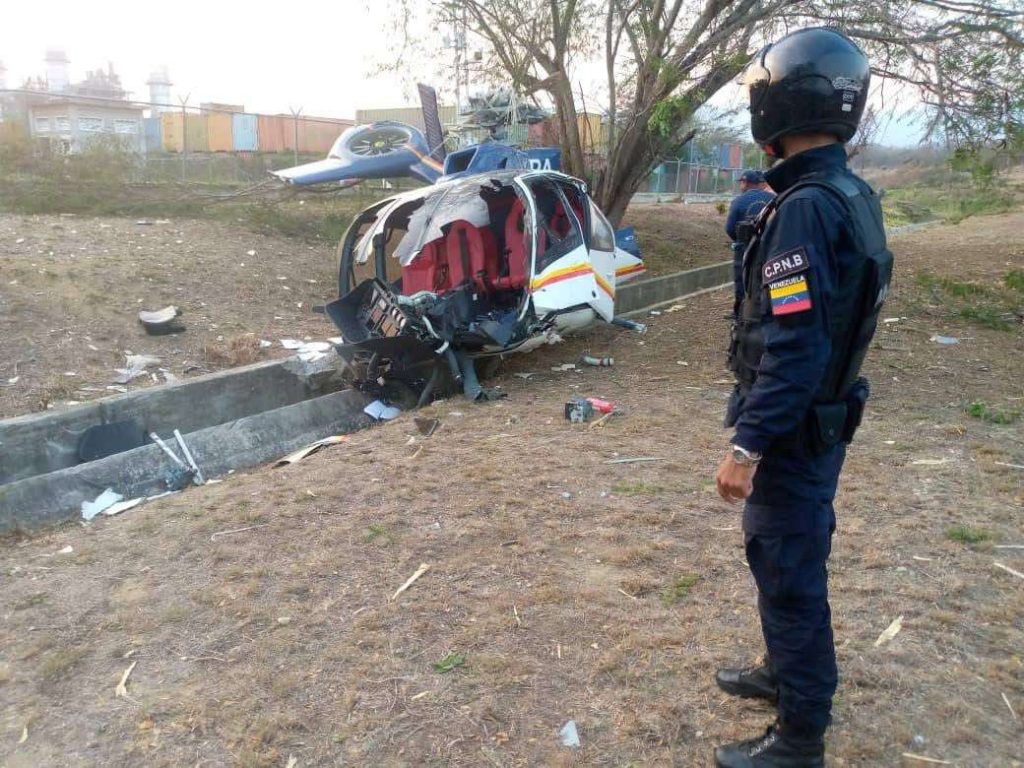 Helicóptero se precipitó en Santa Lucía del Tuy