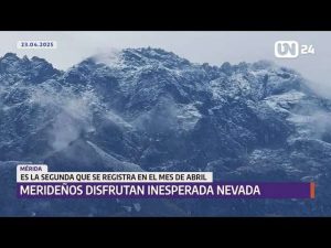 Merideños disfrutan inesperada nevada