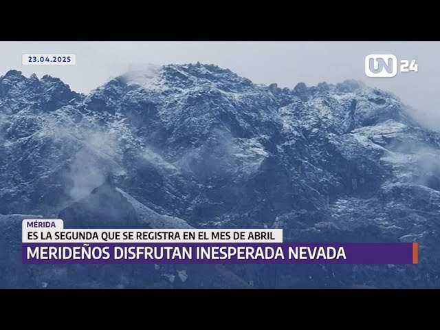 Merideños disfrutan inesperada nevada