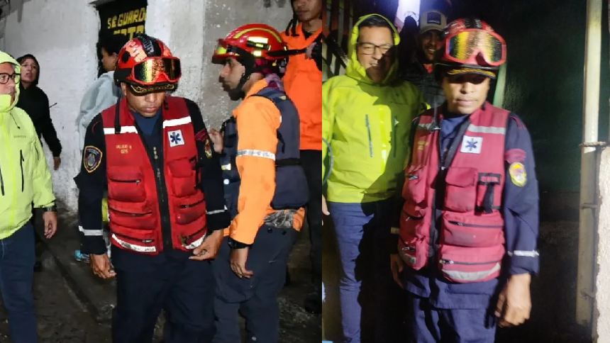 El impresionante colapso estructural que provocó desalojo de cuatro familias por lluvias en Caracas