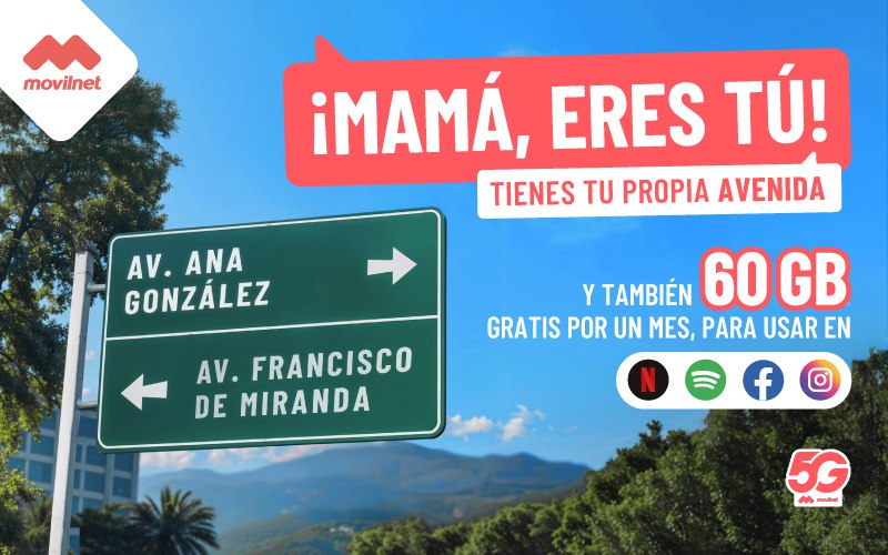 ¡Mamá, eres tú! Movilnet sorprende a las madres con 60 GB de regalo