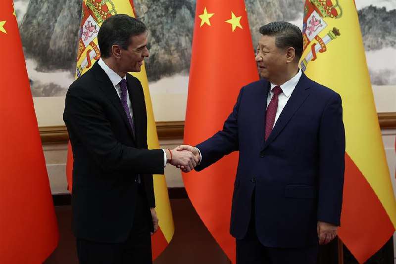 Xi Jinping se reunió con el presidente de España, Pedro Sánchez